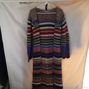Knitted long cardigan